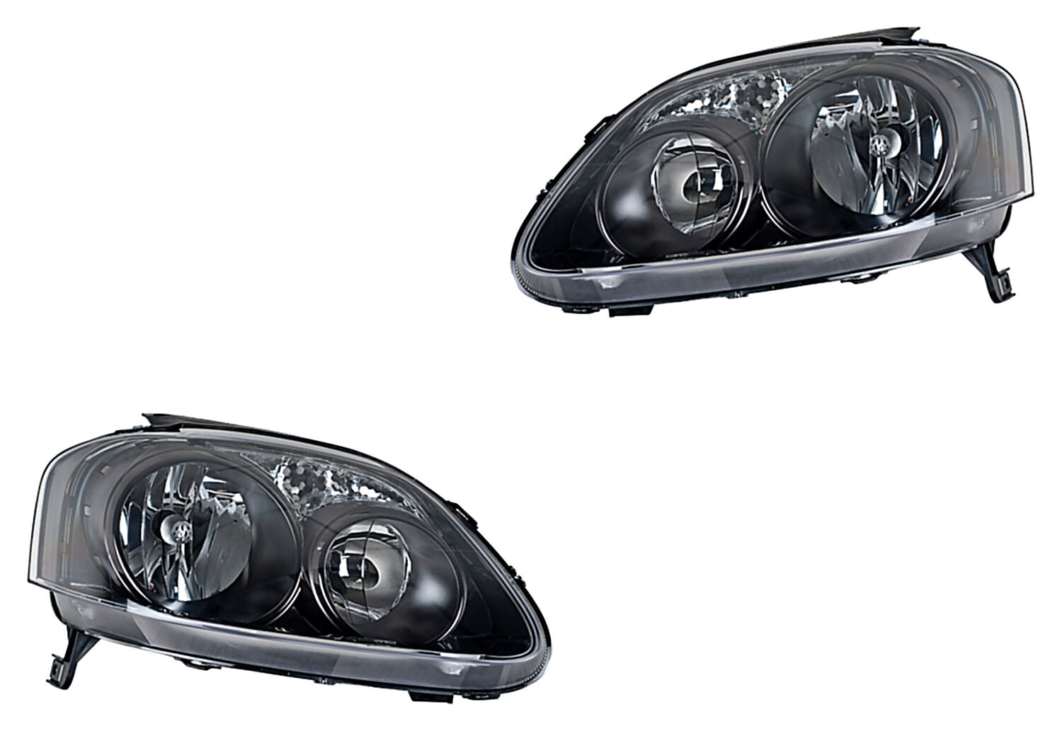 Par De Faros Fondo Negro Manual Para Foco Halógeno Sin Foco