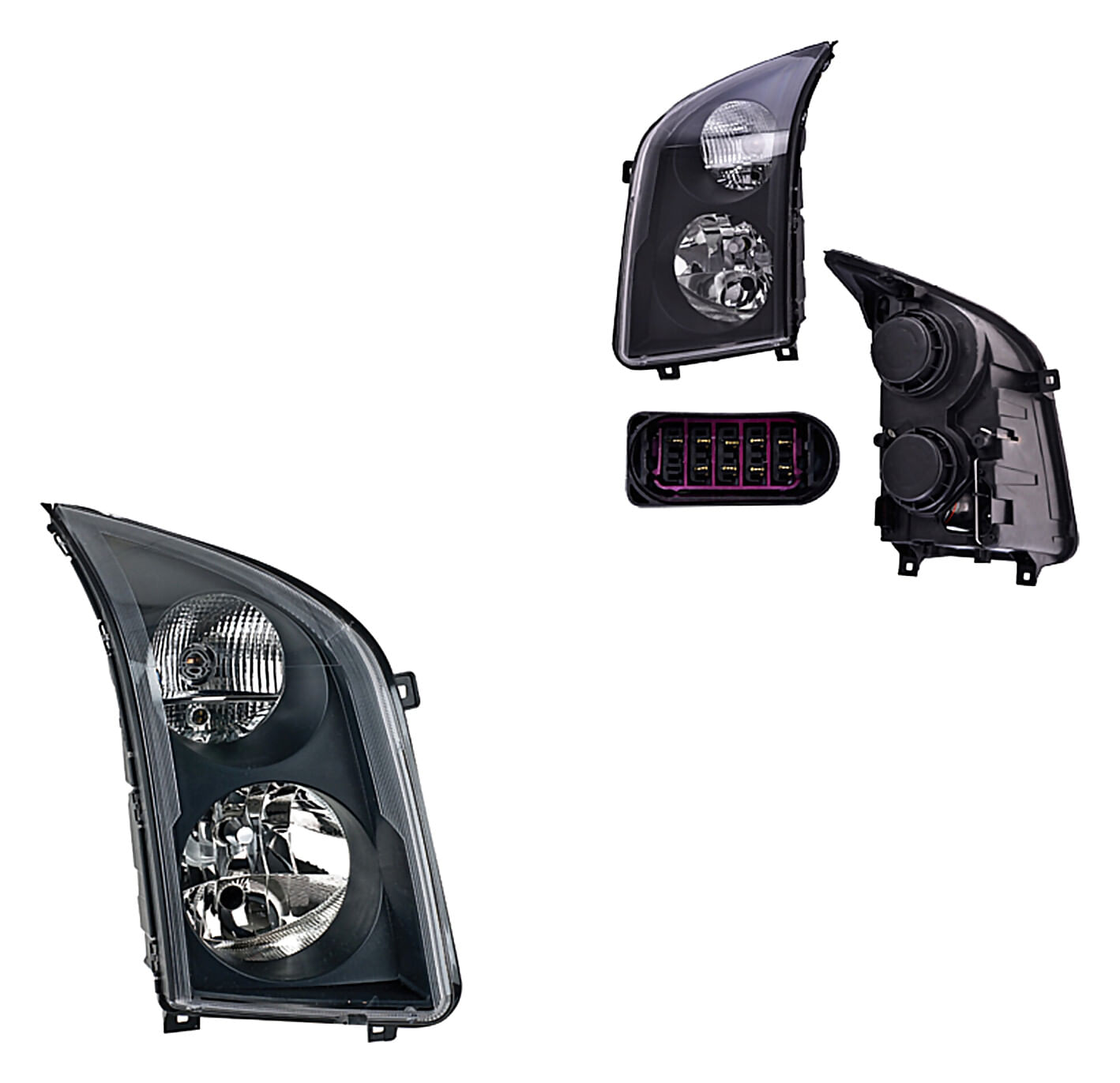 Par De Faros Manual/Eléctrico Para Foco Halógeno Sin Foco