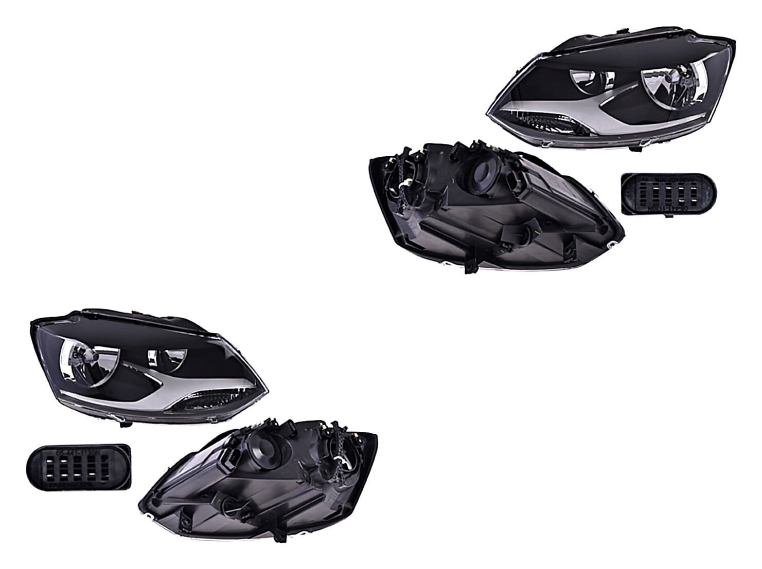 Par De Faros Manual Para Foco Halógeno Sin Foco
