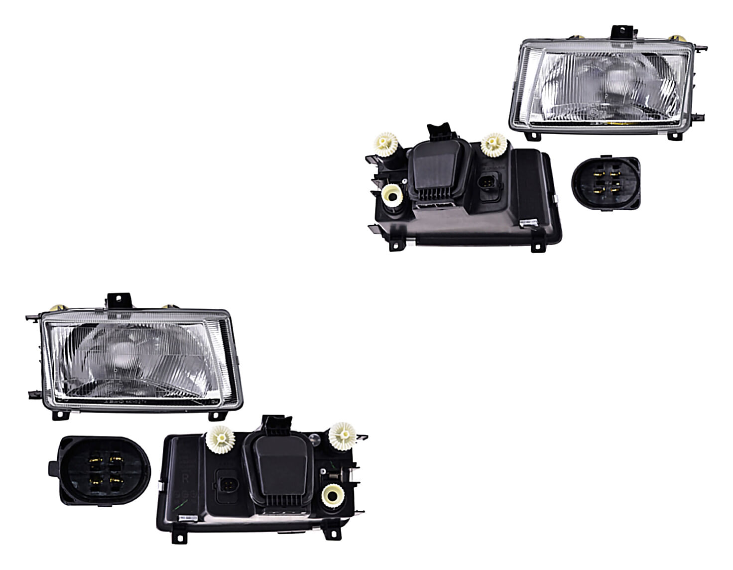 Par De Faros Manual/Eléctrico Para Foco Halógeno Sin Foco