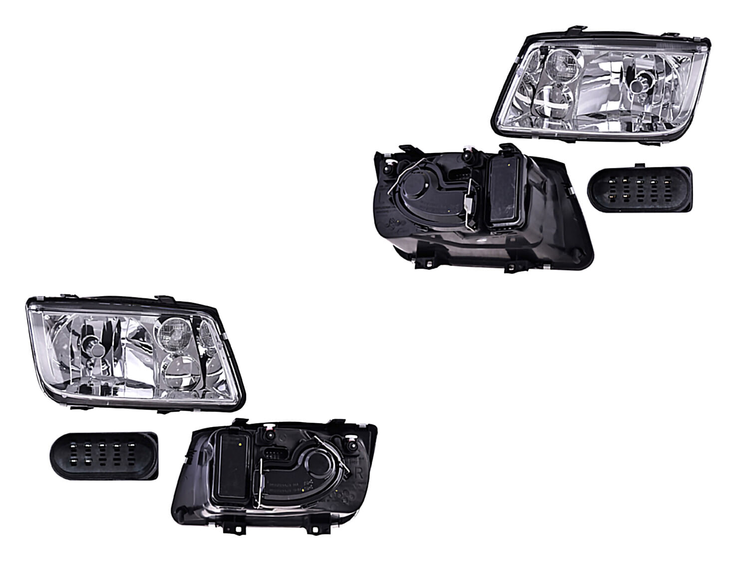 Par De Faros Cuarto Blanco Sin Niebla Sin Foco