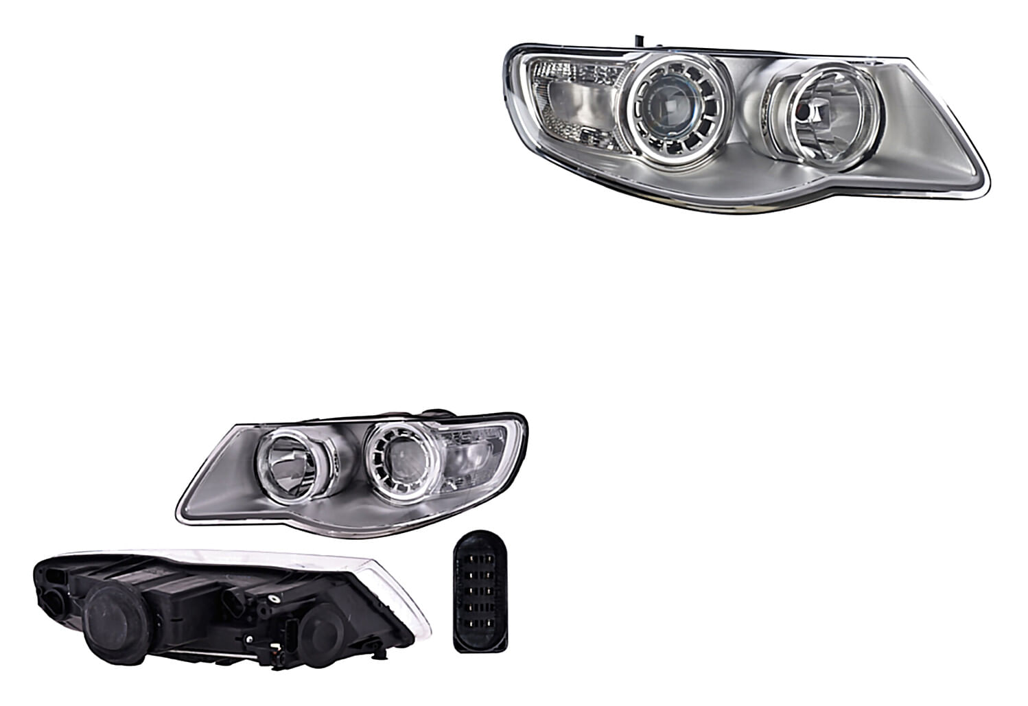 Par De Faros Eléctrico Con Motor Para Foco Halógeno Sin Foco Con Lupa