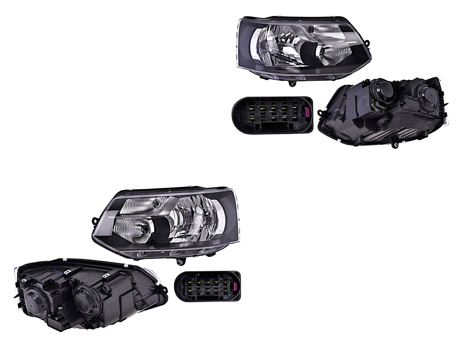 Par De Faros Eléctrico Con Motor Para Foco Halógeno Sin Foco
