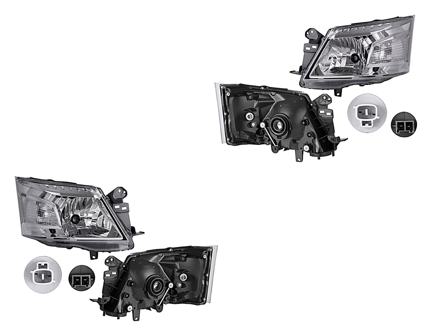 Par De Faros Para Foco Halógeno