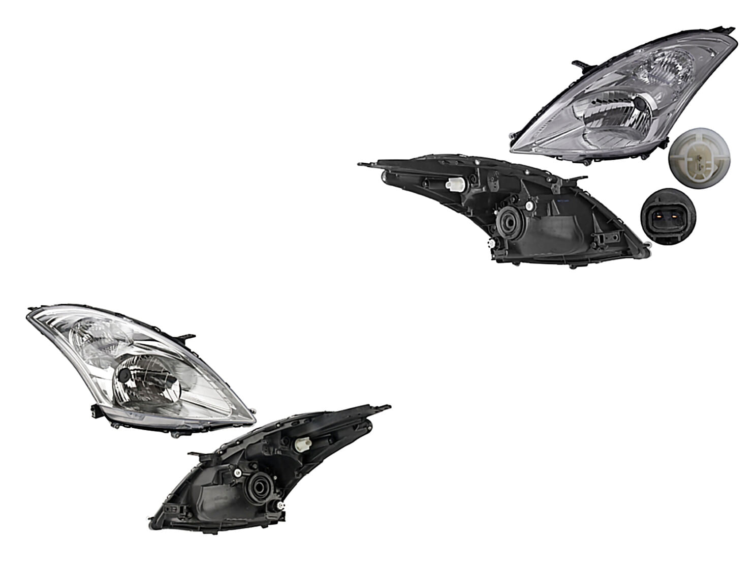 Par De Faros Eléctrico Para Foco Halógeno Sin Foco