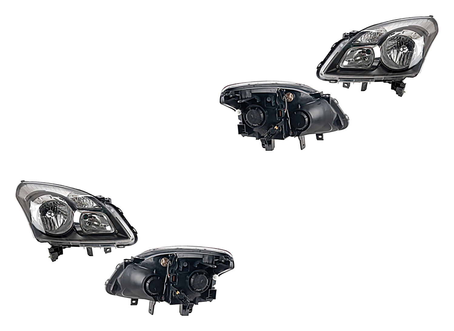 Par De Faros Eléctrico Con Motor Para Foco Halógeno Sin Foco