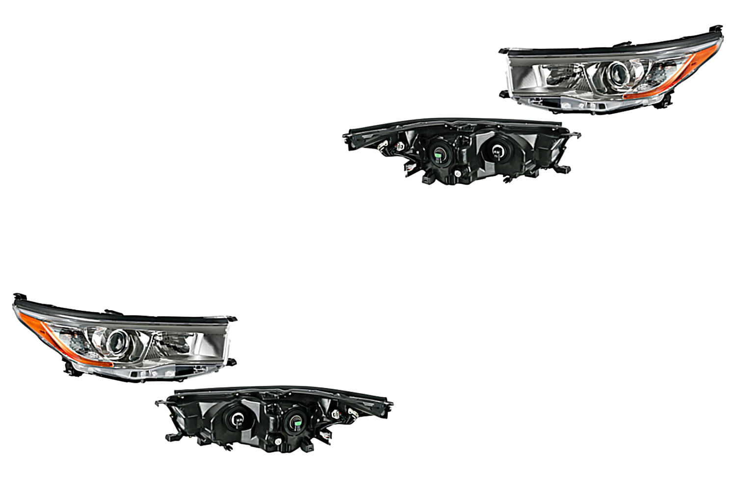 Par De Faros Fondo Cromado