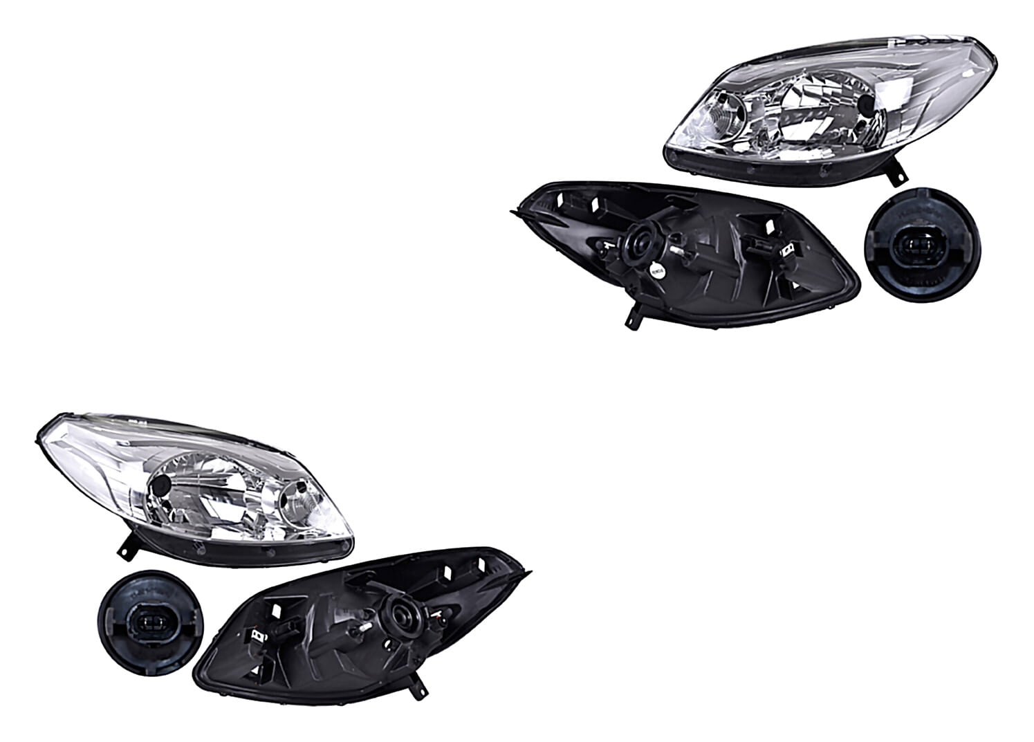 Par De Faros Manual Para Foco Halógeno Sin Foco