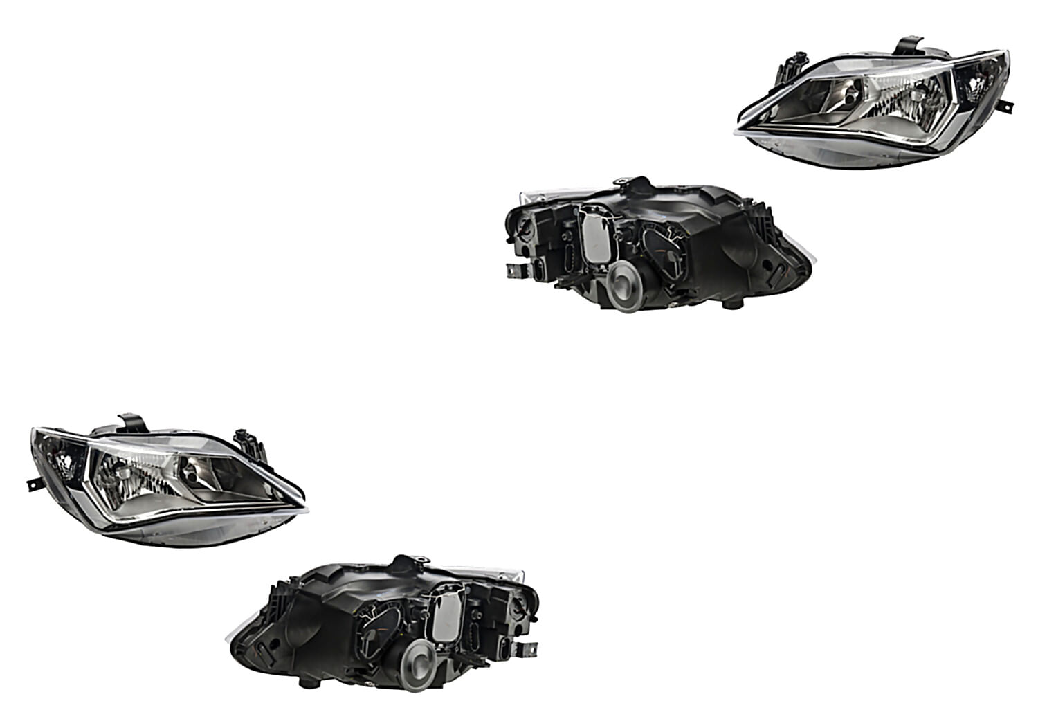 Par De Faros Fondo Cromado Manual/Eléctrico Sin Foco