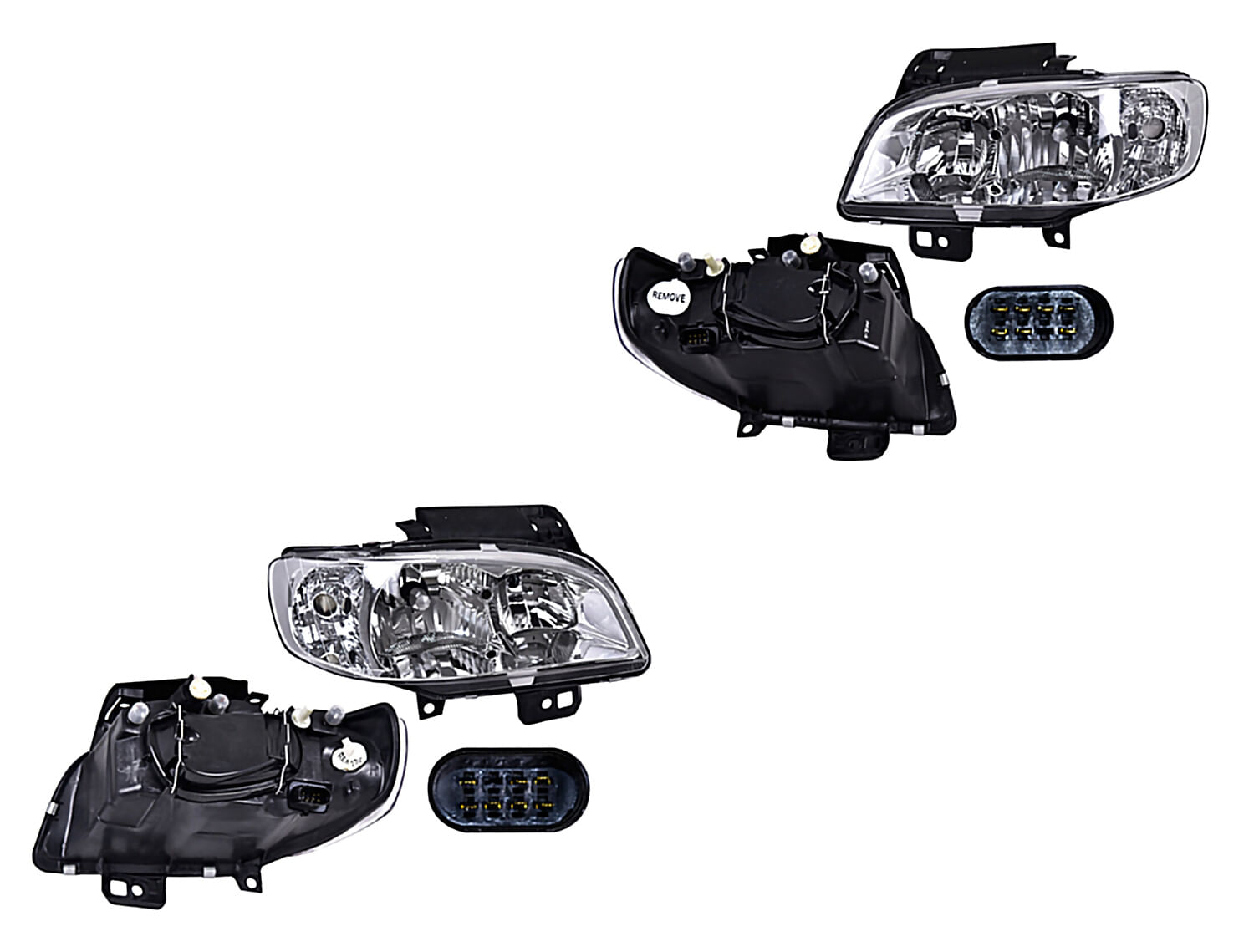 Par De Faros Sin Foco