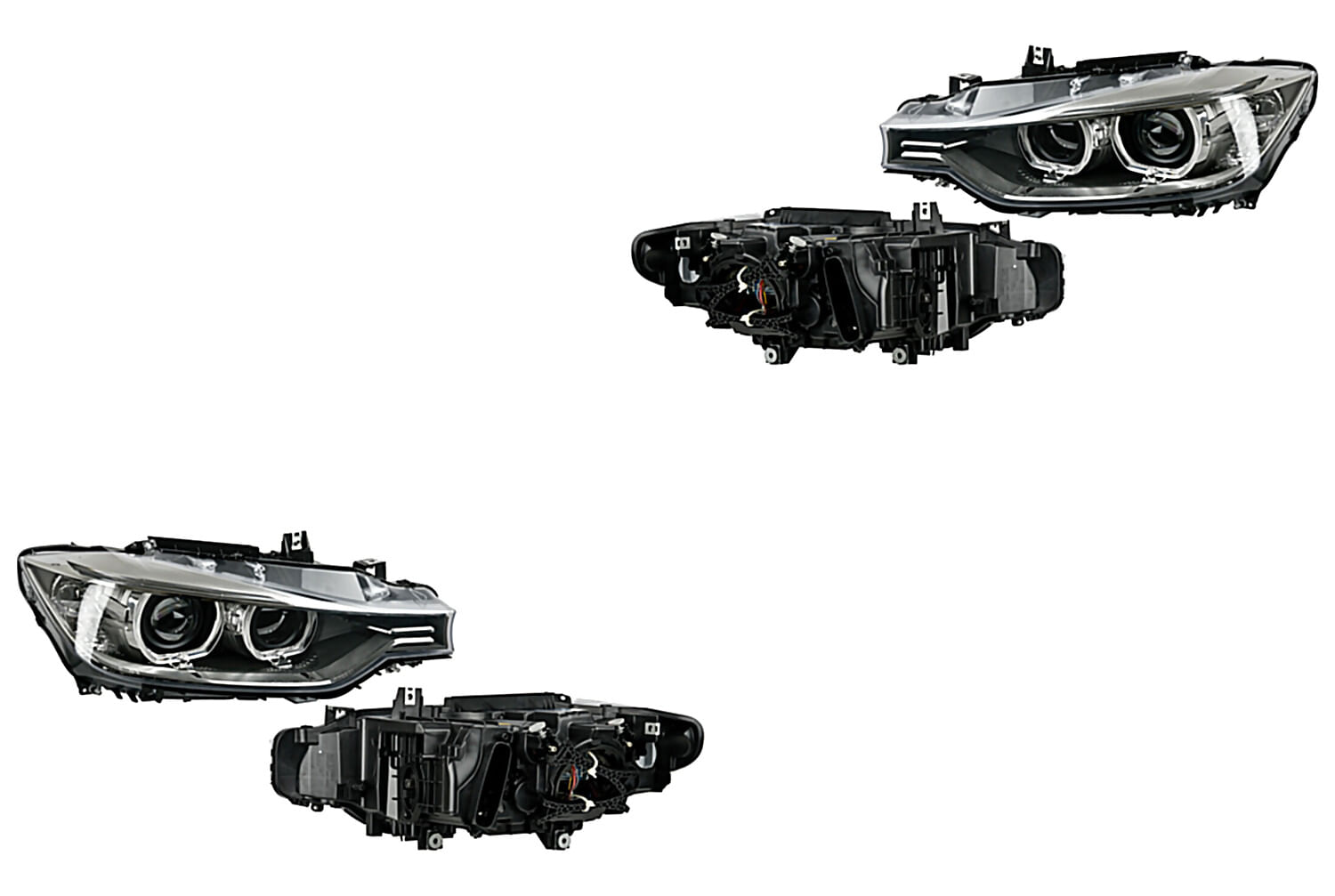 Par De Faros Eléctrico Con Motor Para Foco Xenón Sin Foco Con Leds