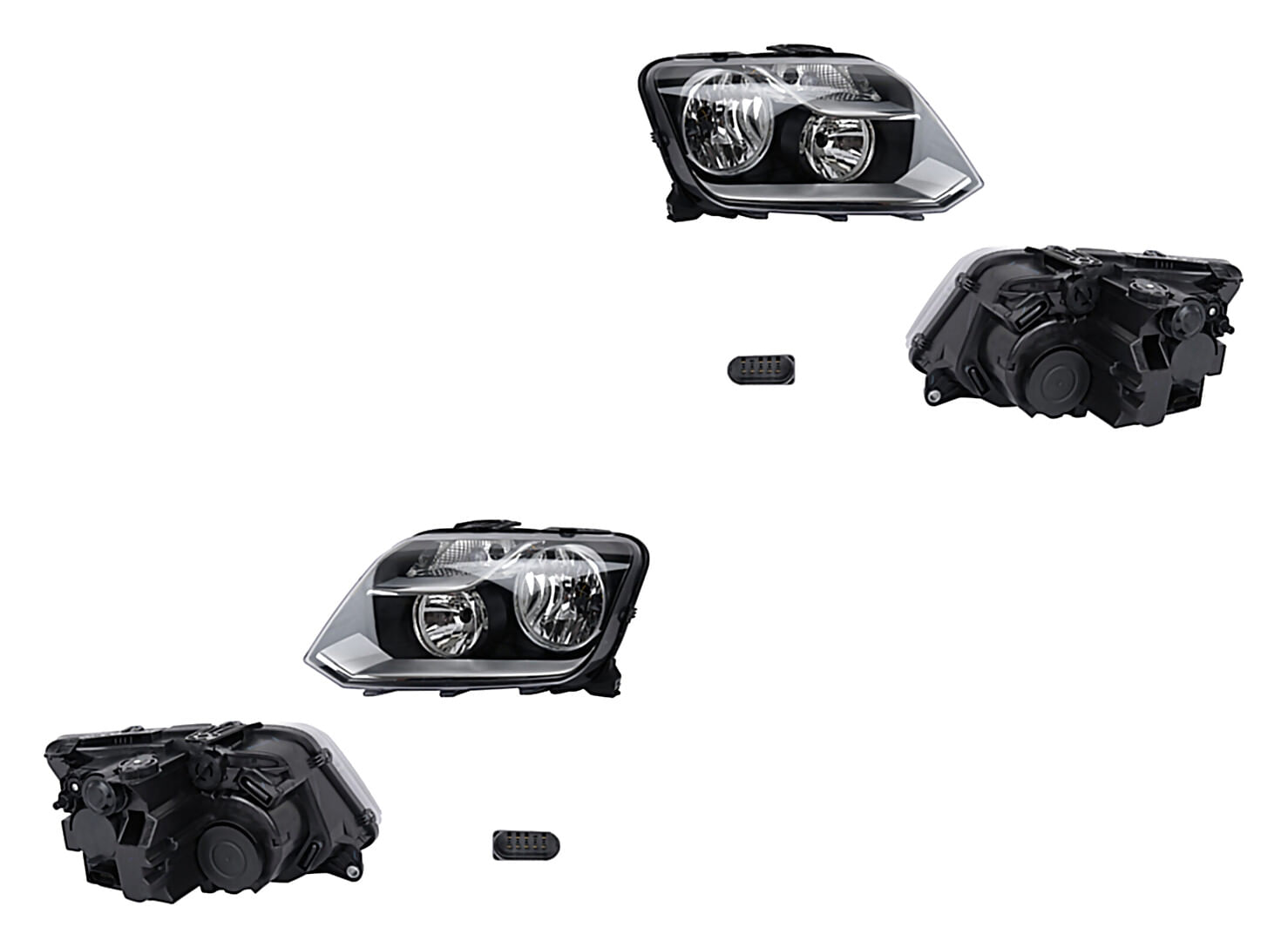 Par De Faros Eléctrico Con Motor Para Foco H15 9 Pines