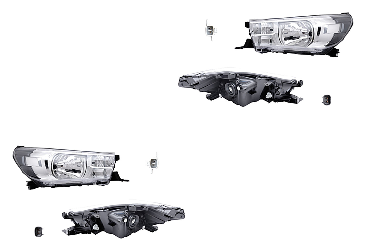 Par De Faros Manual Para Foco Halógeno Sin Foco