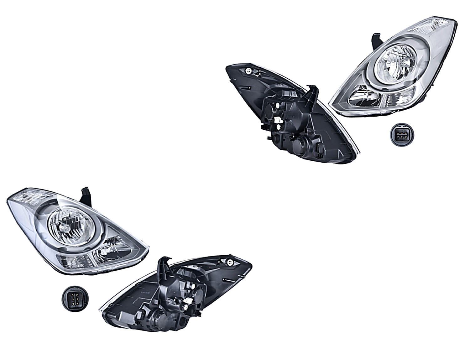 Par De Faros Manual/Eléctrico Para Foco Halógeno Sin Foco