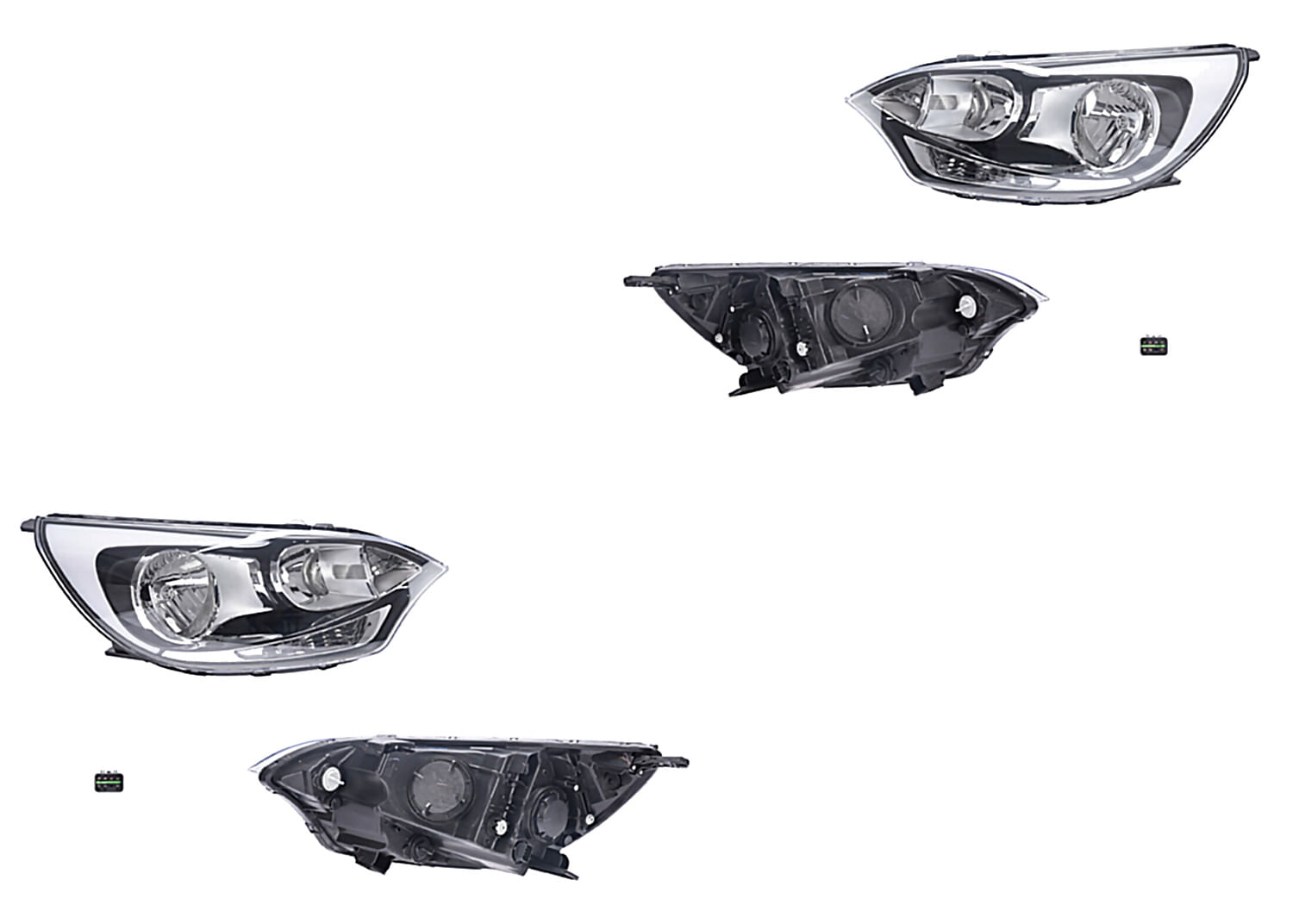 Par De Faros Eléctrico Para Foco Halógeno Sin Foco