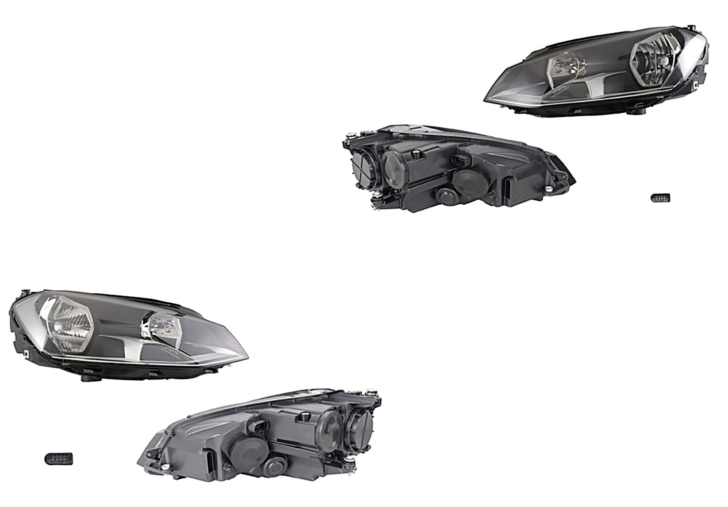 Par De Faros Eléctrico Con Motor Para Foco Halógeno Sin Foco