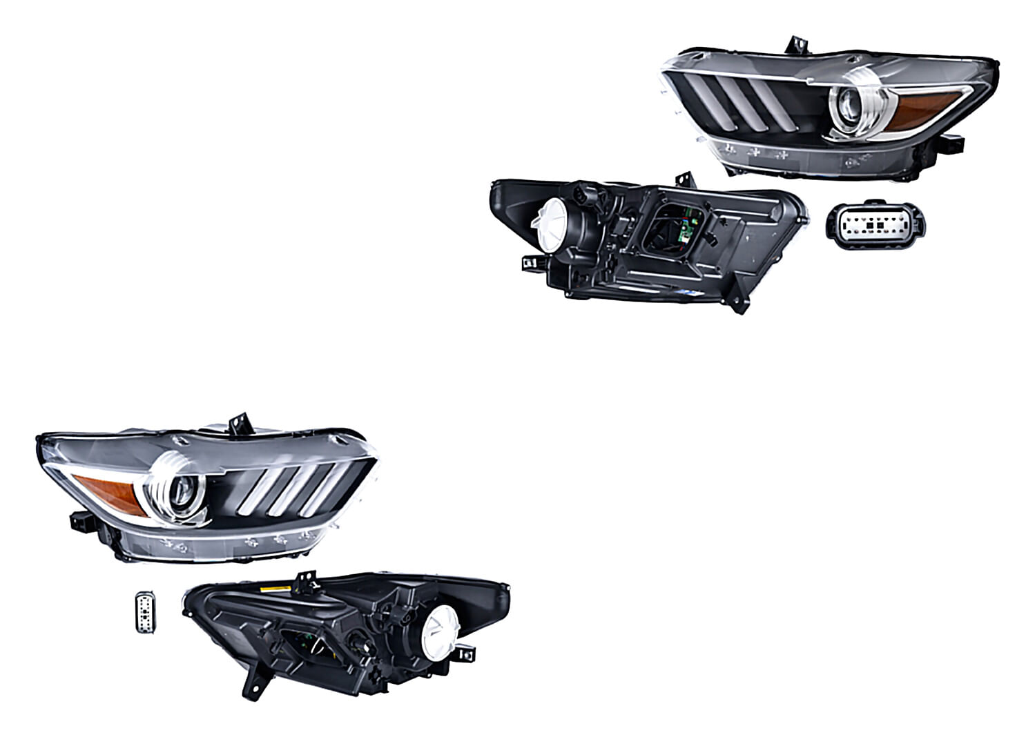 Par De Faros Para Foco Xenón Sin Foco Con Leds