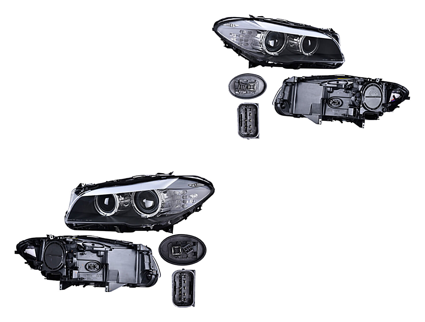 Par De Faros Eléctrico Con Motor Para Foco Xenón Sin Foco Con Leds