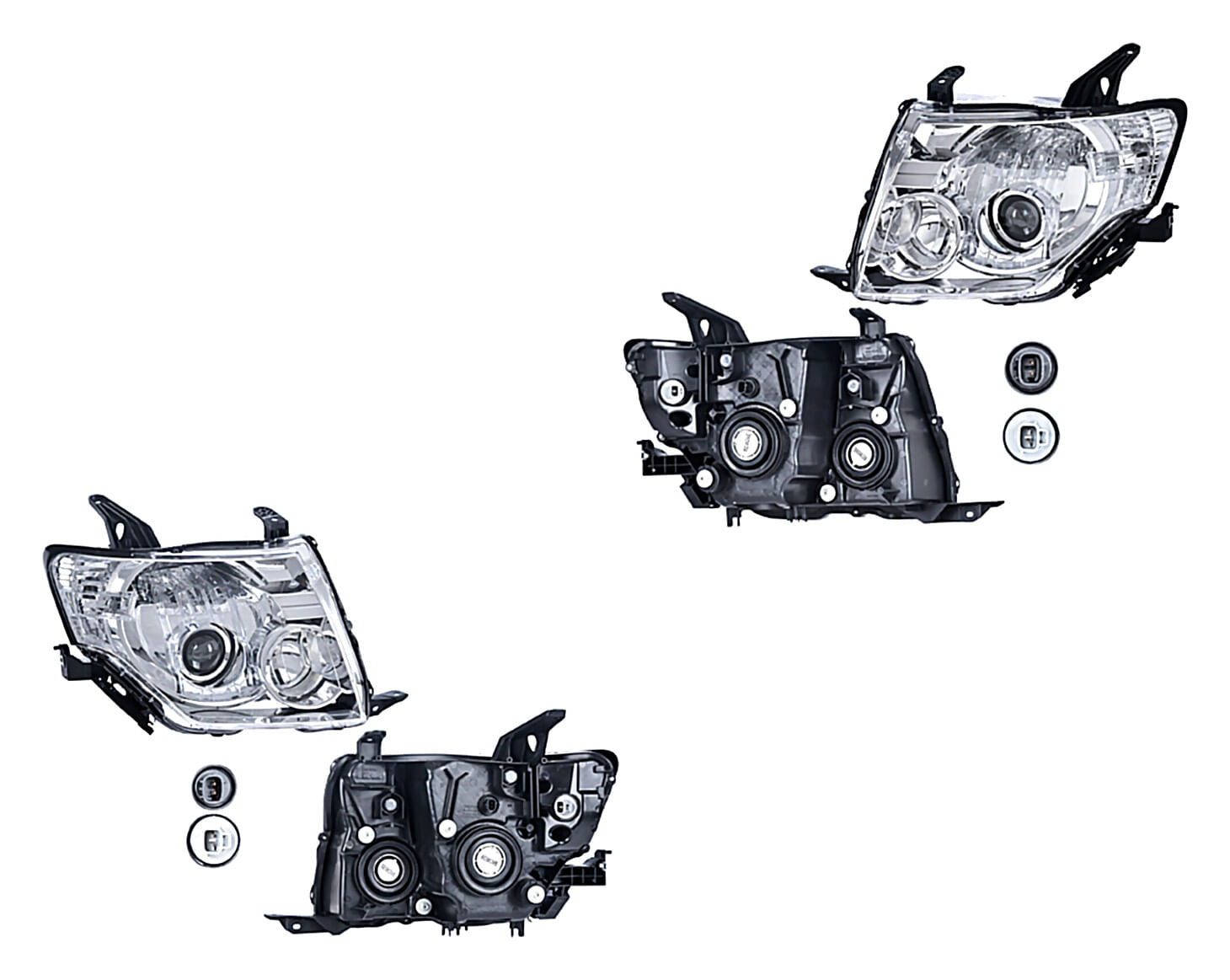 Par De Faros Manual Para Foco Halógeno Sin Foco