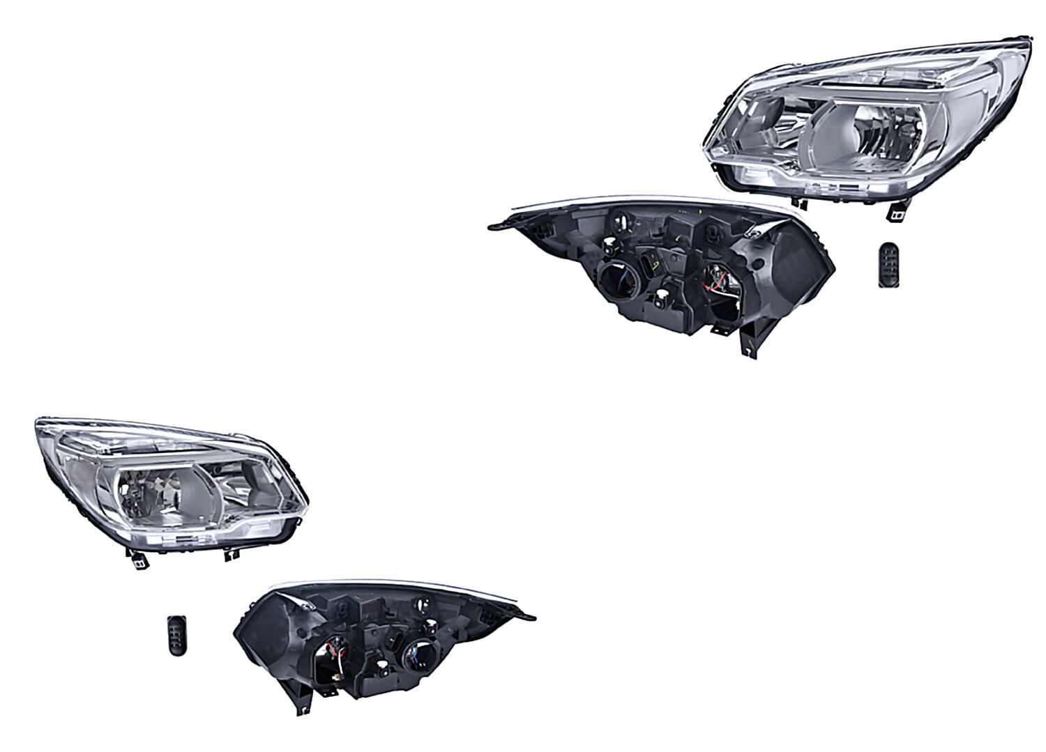 Par De Faros Manual Para Foco Halógeno Sin Foco