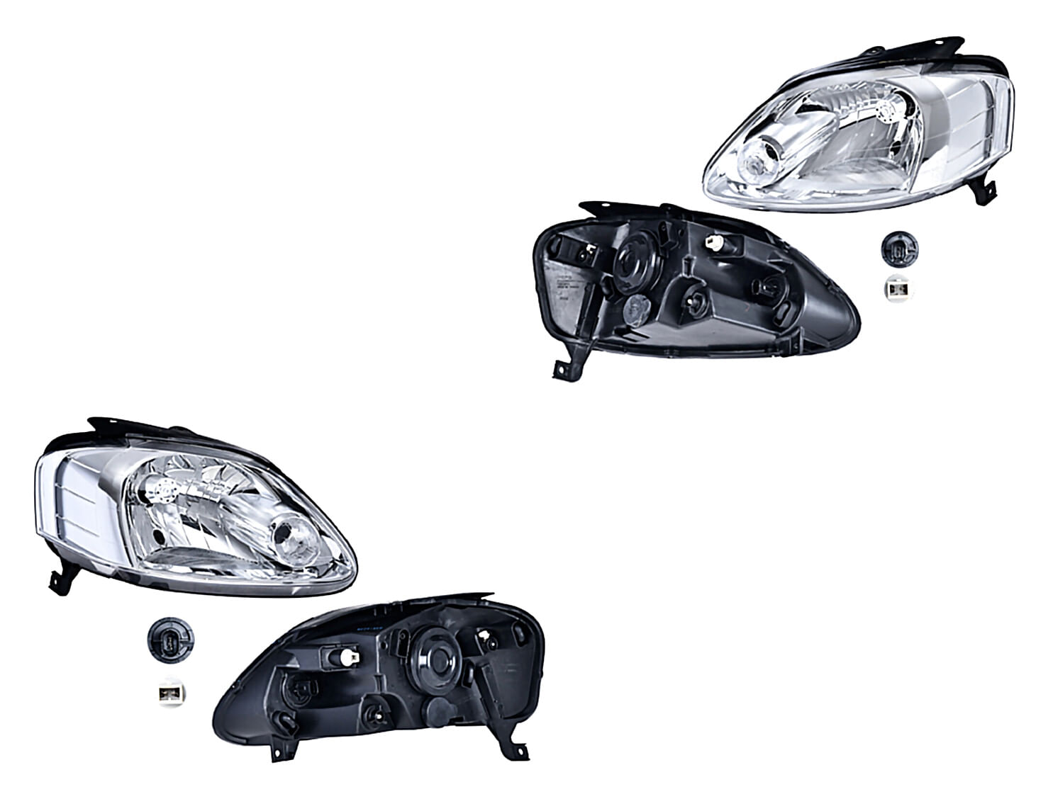 Par De Faros Eléctrico Sin Motor Para Foco Halógeno Sin Foco