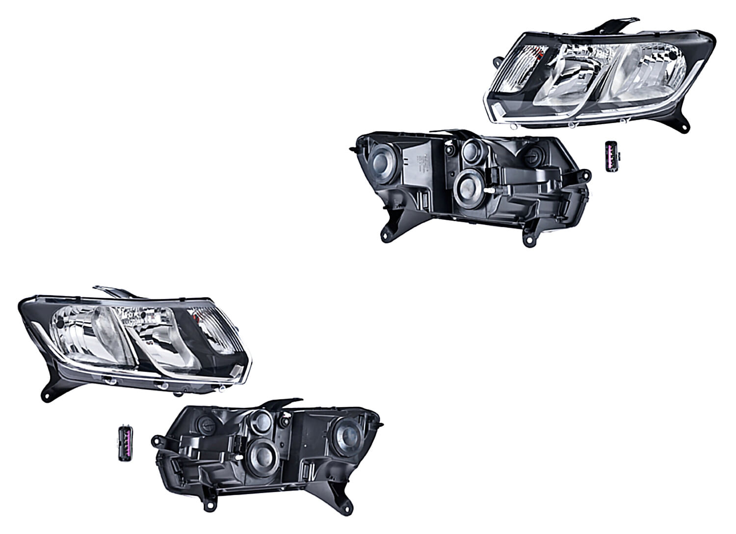 Par De Faros Manual Para Foco Halógeno Sin Foco
