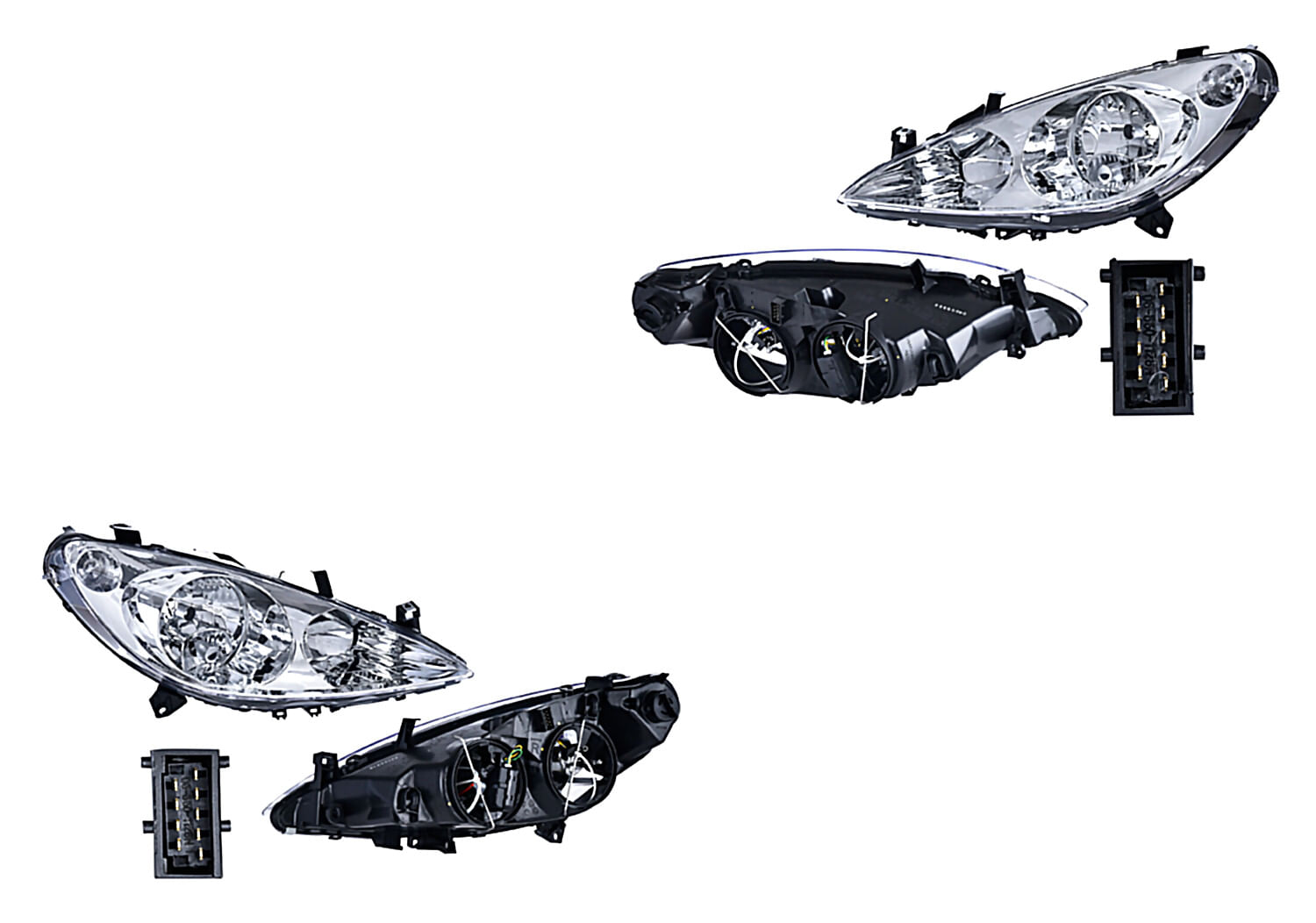 Par De Faros Eléctrico Con Motor Con Faro Para Niebla Sin Foco