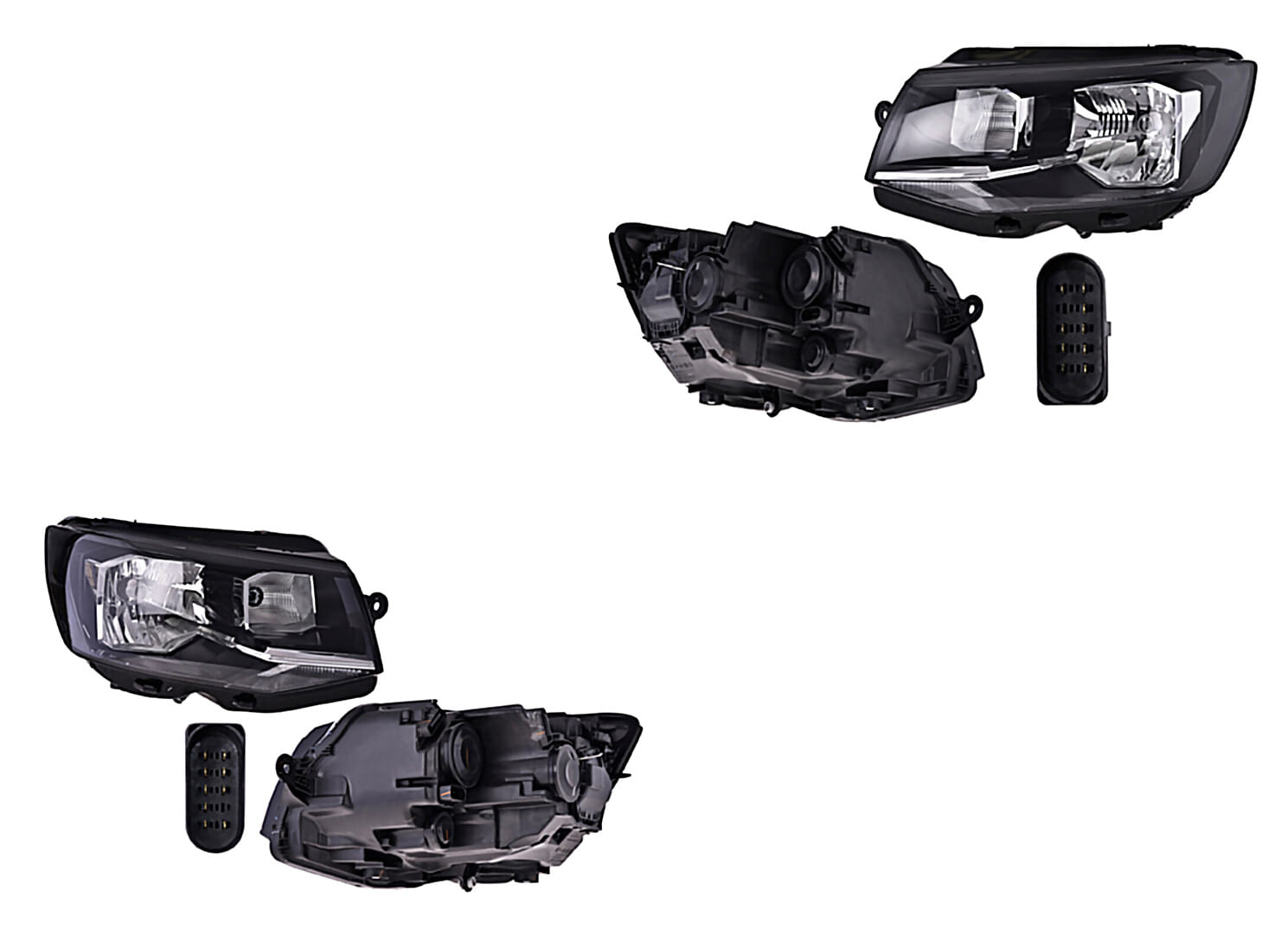Par De Faros Eléctrico Con Motor Para Foco H4