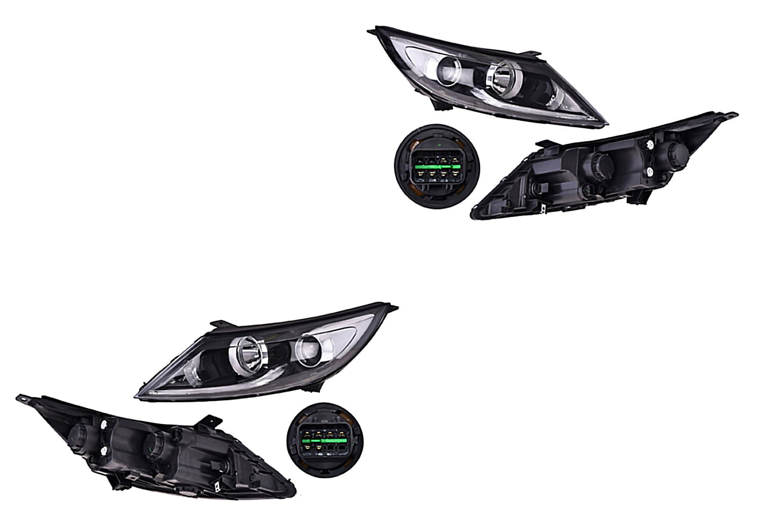 Par De Faros Eléctrico Sin Foco Con Leds