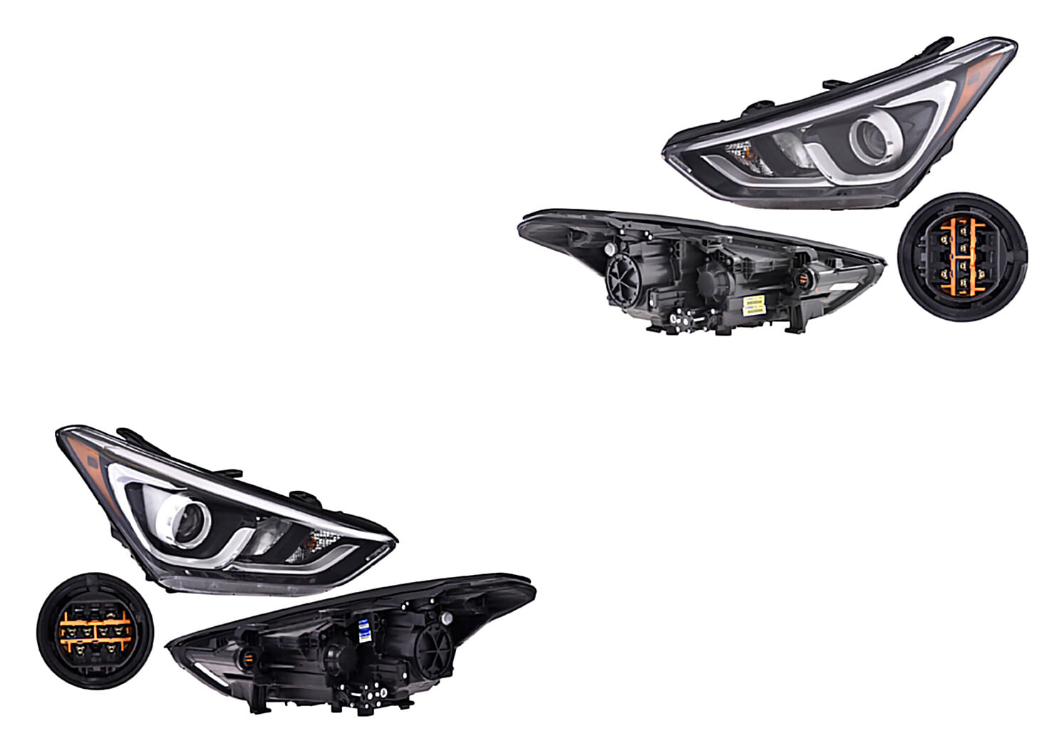Par De Faros Con Leds Con Lupa