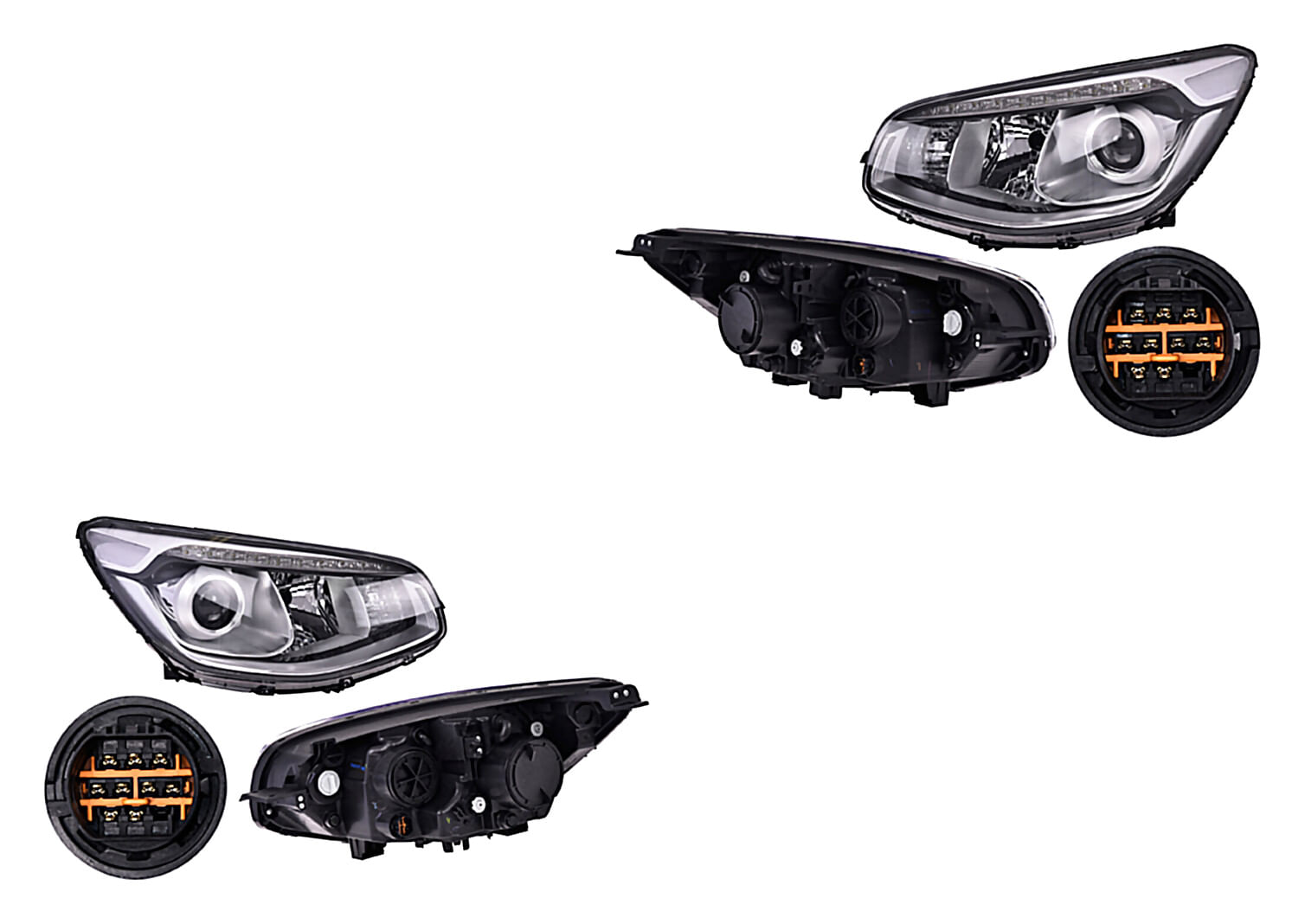 Par De Faros Sin Foco Con Leds
