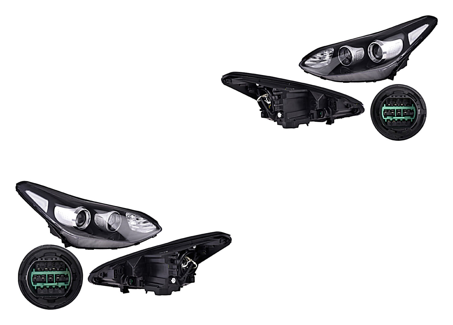 Par De Faros Eléctrico Sin Foco Con Leds