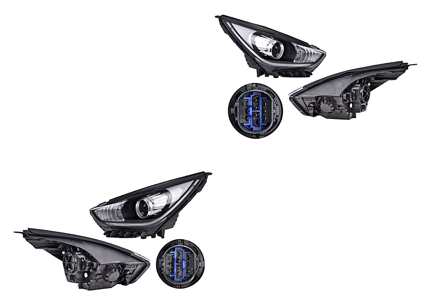 Par De Faros Eléctrico Sin Motor Para Foco Halógeno Sin Foco Con Leds