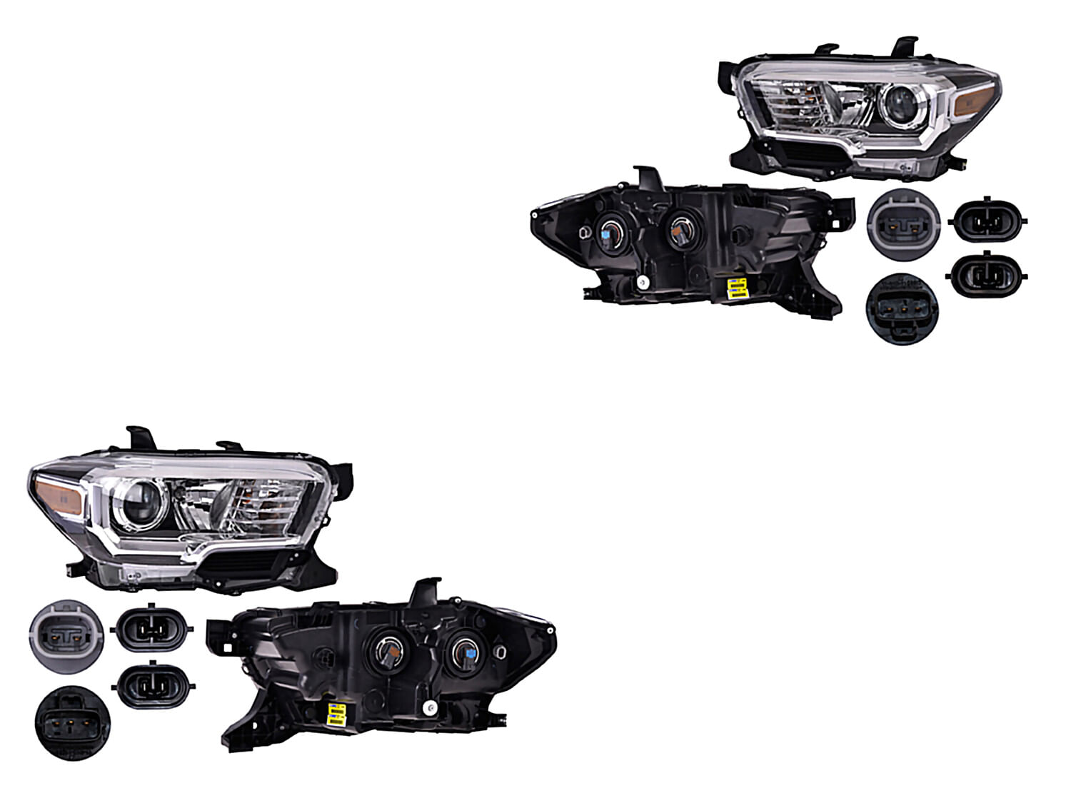 Par De Faros Fondo Negro Sin Luz De Día