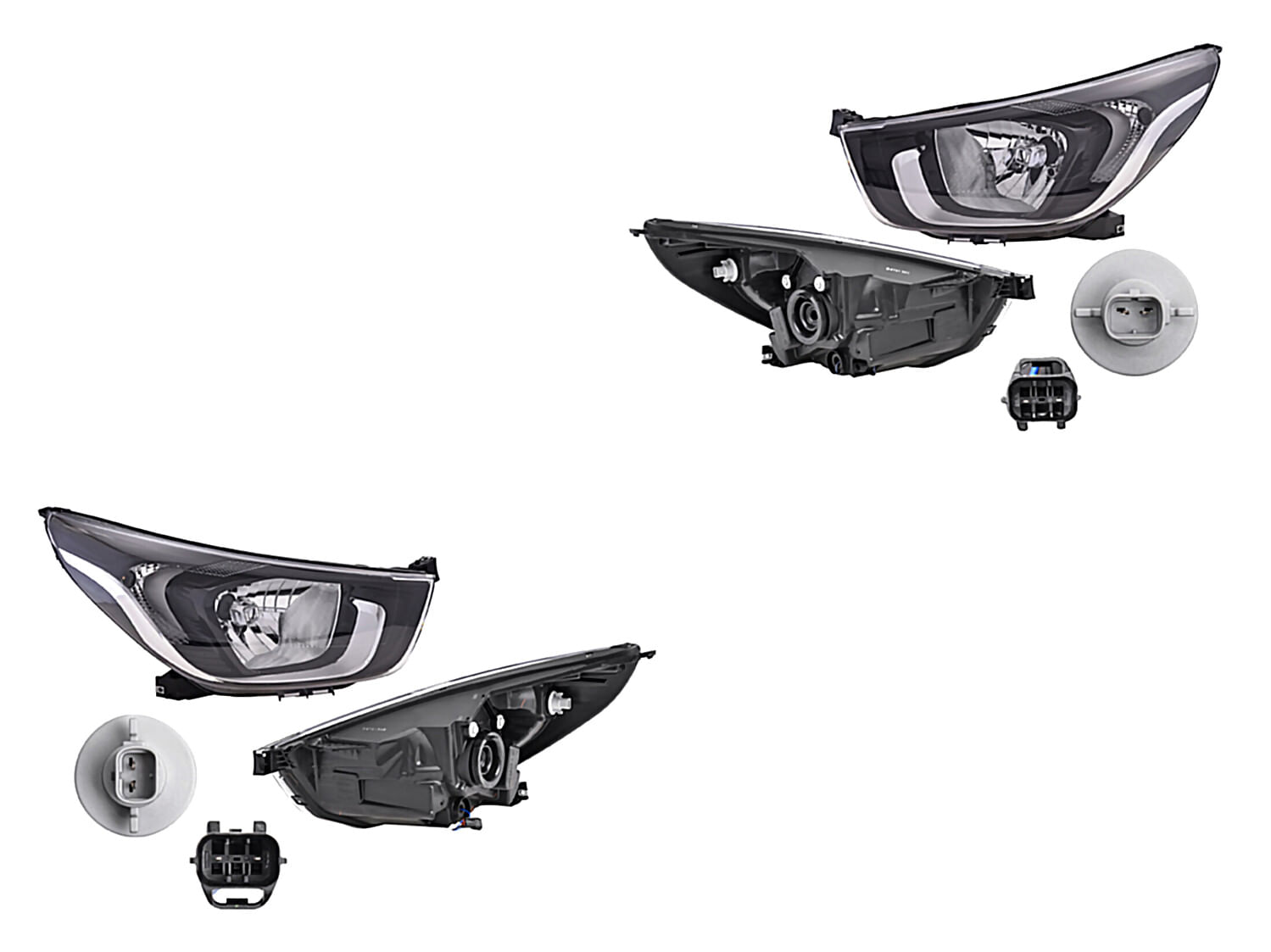 Par De Faros Manual Para Foco Halógeno