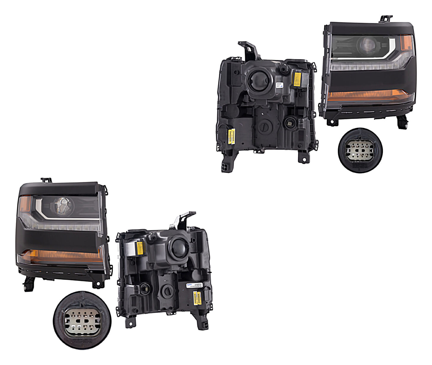 Par De Faros Filo Negro Para Foco Xenón
