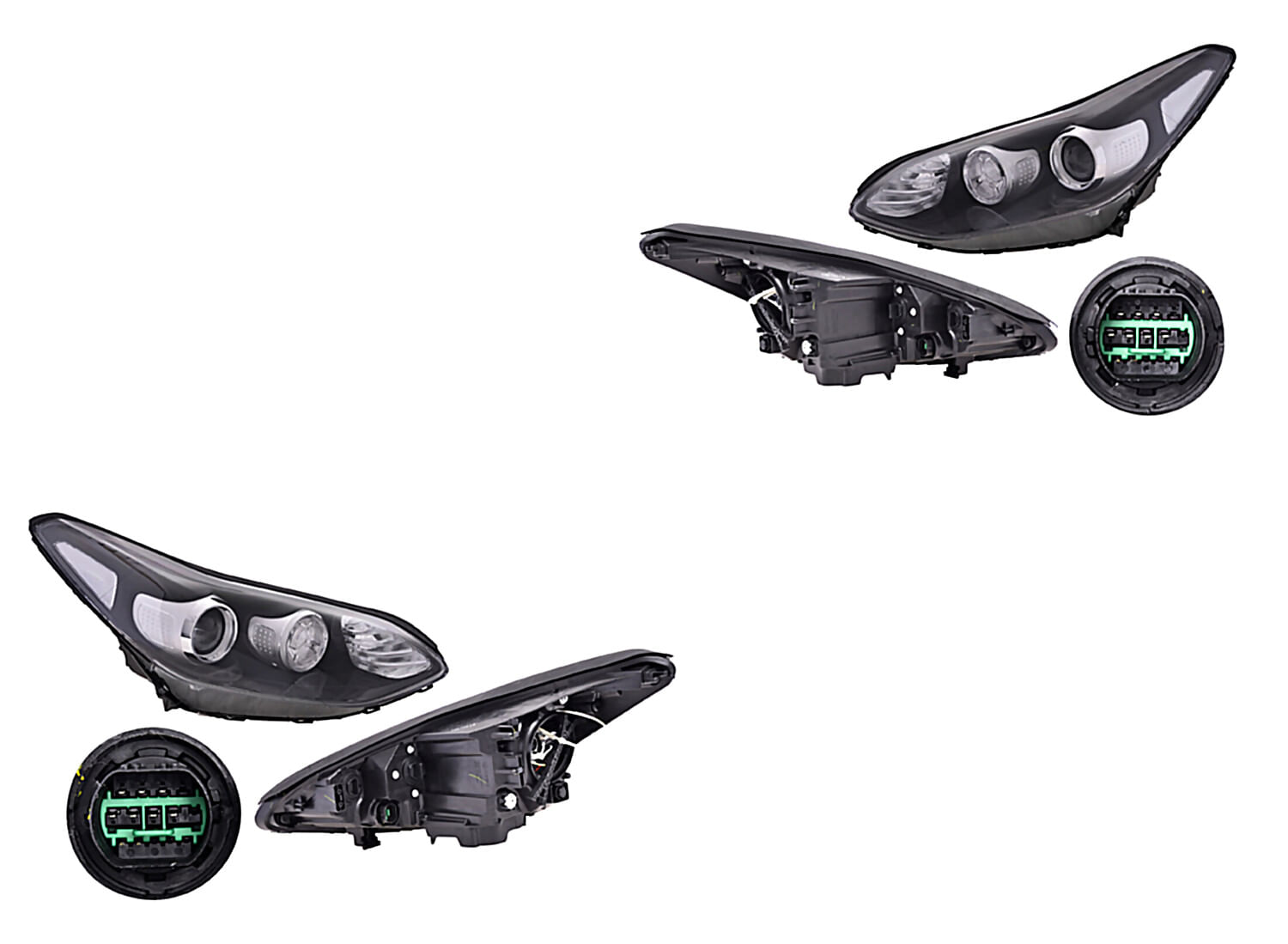 Par De Faros Eléctrico Sin Motor Para Foco Halógeno Sin Foco