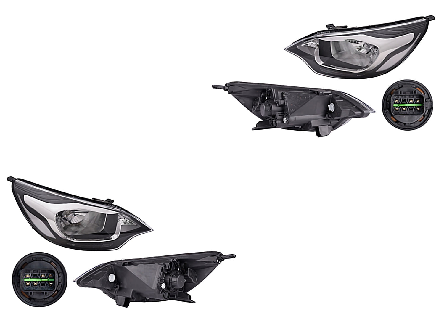 Par De Faros Eléctrico Sin Foco Con Leds