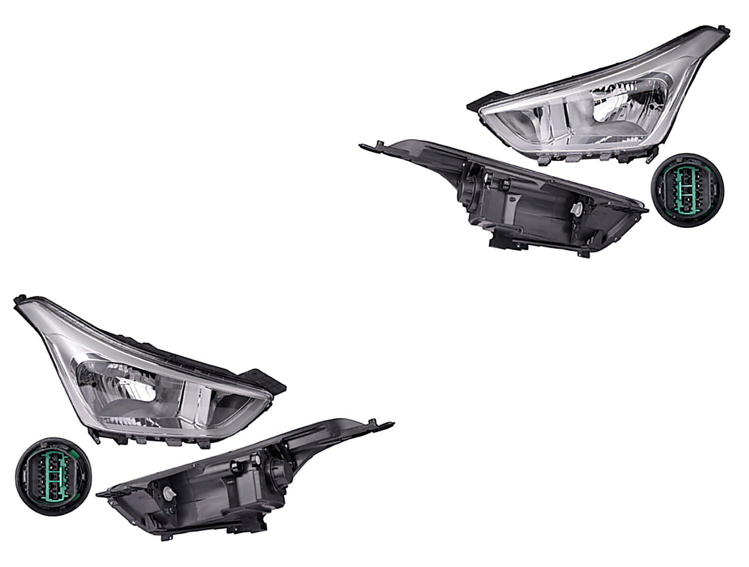 Par De Faros Eléctrico Con Motor Para Foco Halógeno Sin Leds