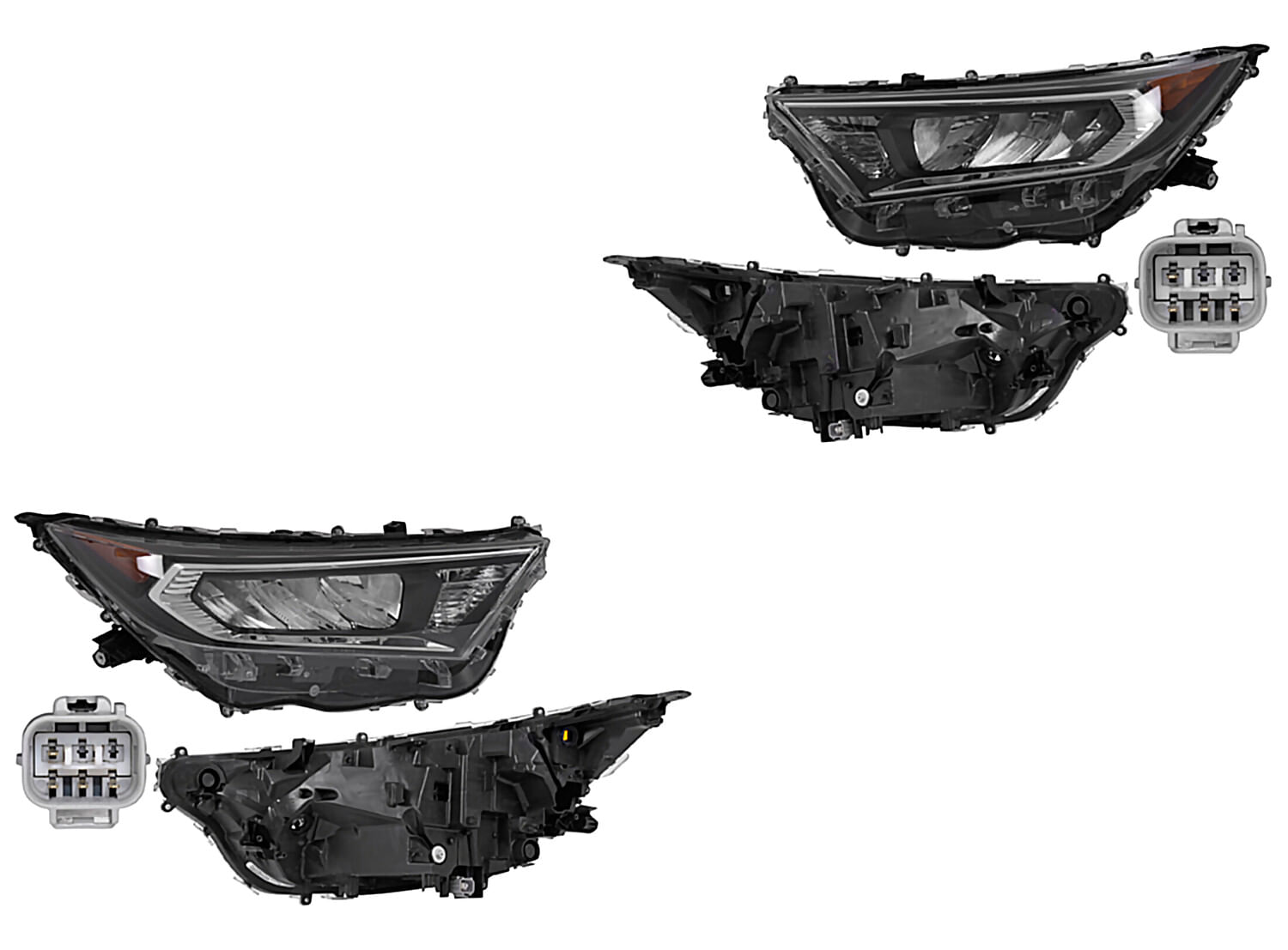 Par De Faros Filo Cromado Sin Foco