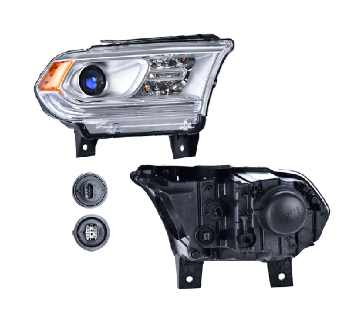 Faro Fondo Cromado Sin Leds Lado Pasajero