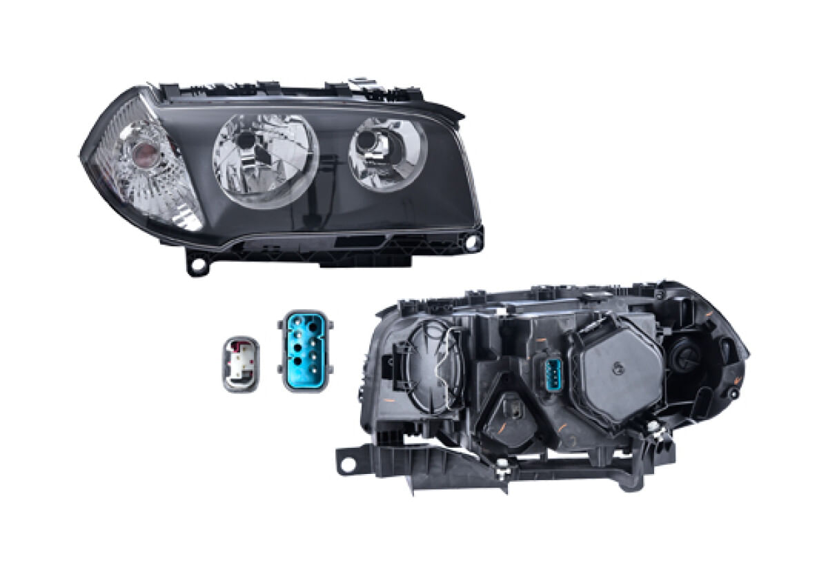 Faro Fondo Negro Eléctrico Con Motor Para Foco Halógeno Sin Foco Lado Pasajero