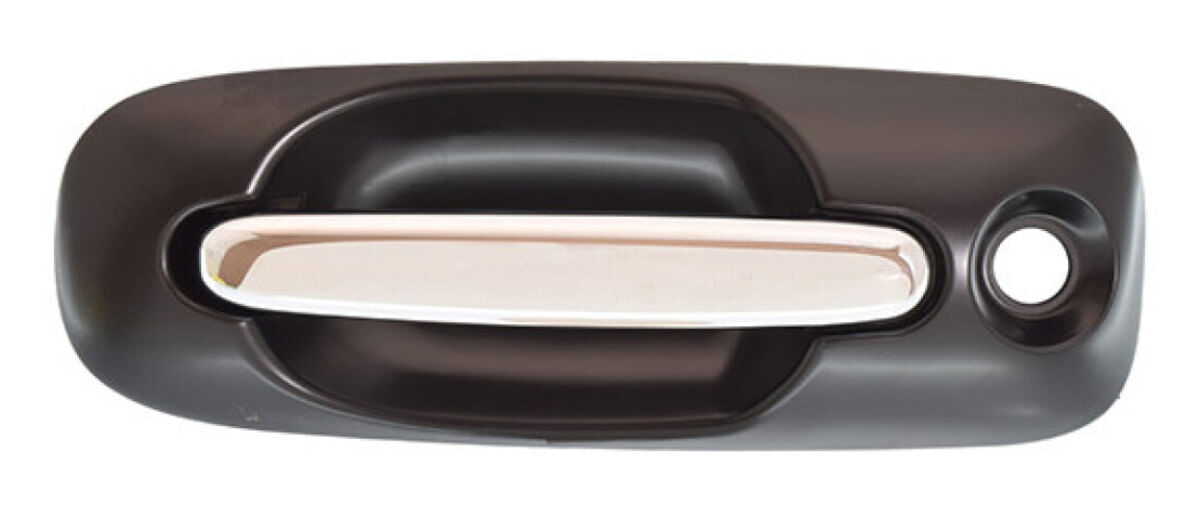 Manija Puerta Exterior Delantera Negro/Cromado Con Hoyo Para Llave Lado Conductor
