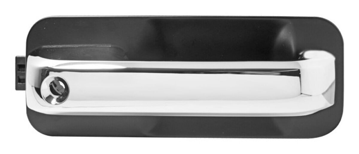 Manija Puerta Exterior Delantera Negro/Cromado Con Hoyo Para Llave Lado Conductor