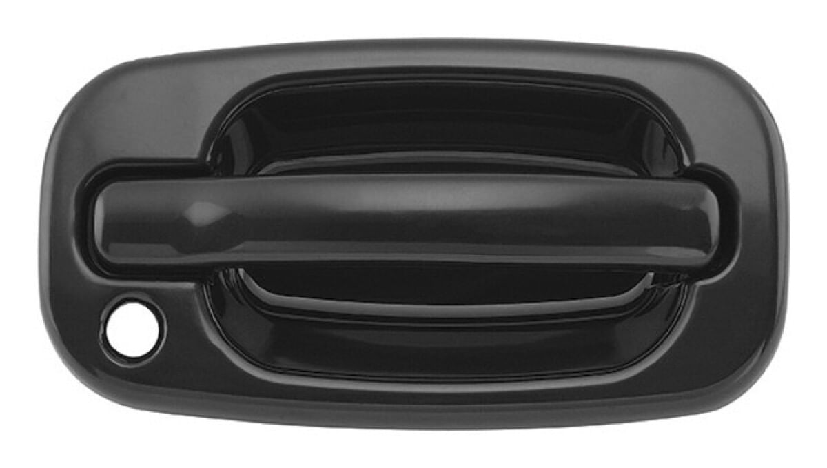 Manija Puerta Exterior Negro Con Hoyo Para Llave