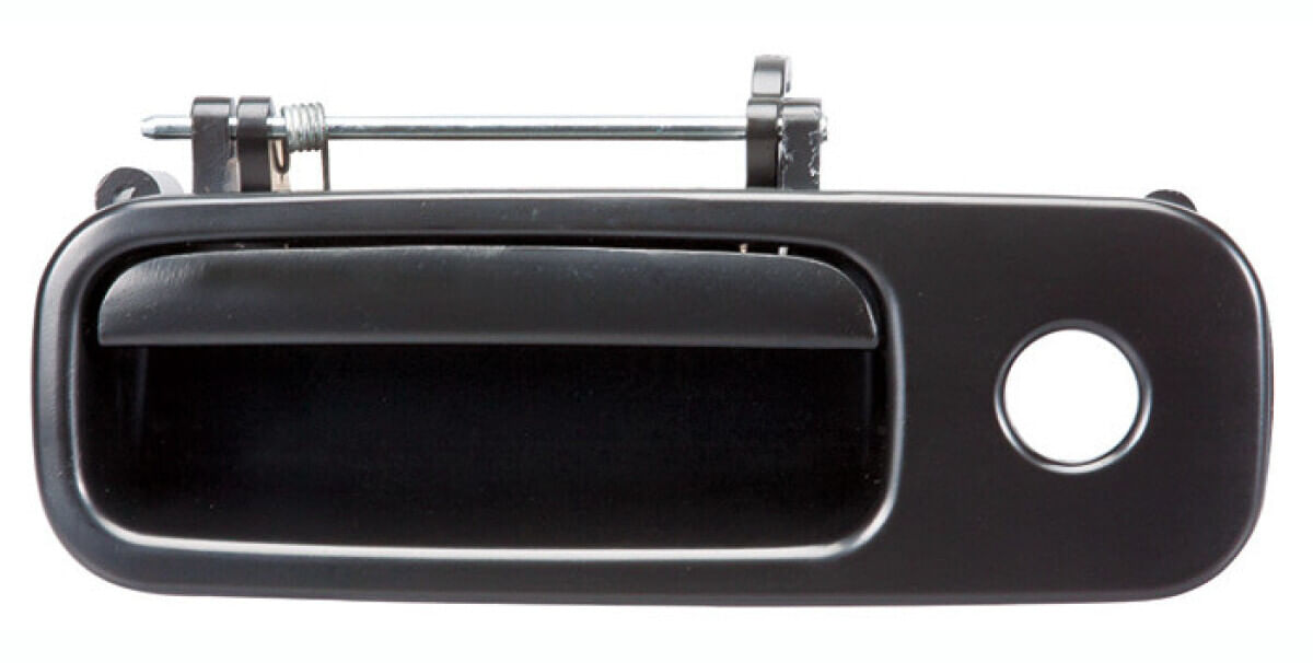 Manija Puerta Exterior Negro Con Hoyo Para Llave