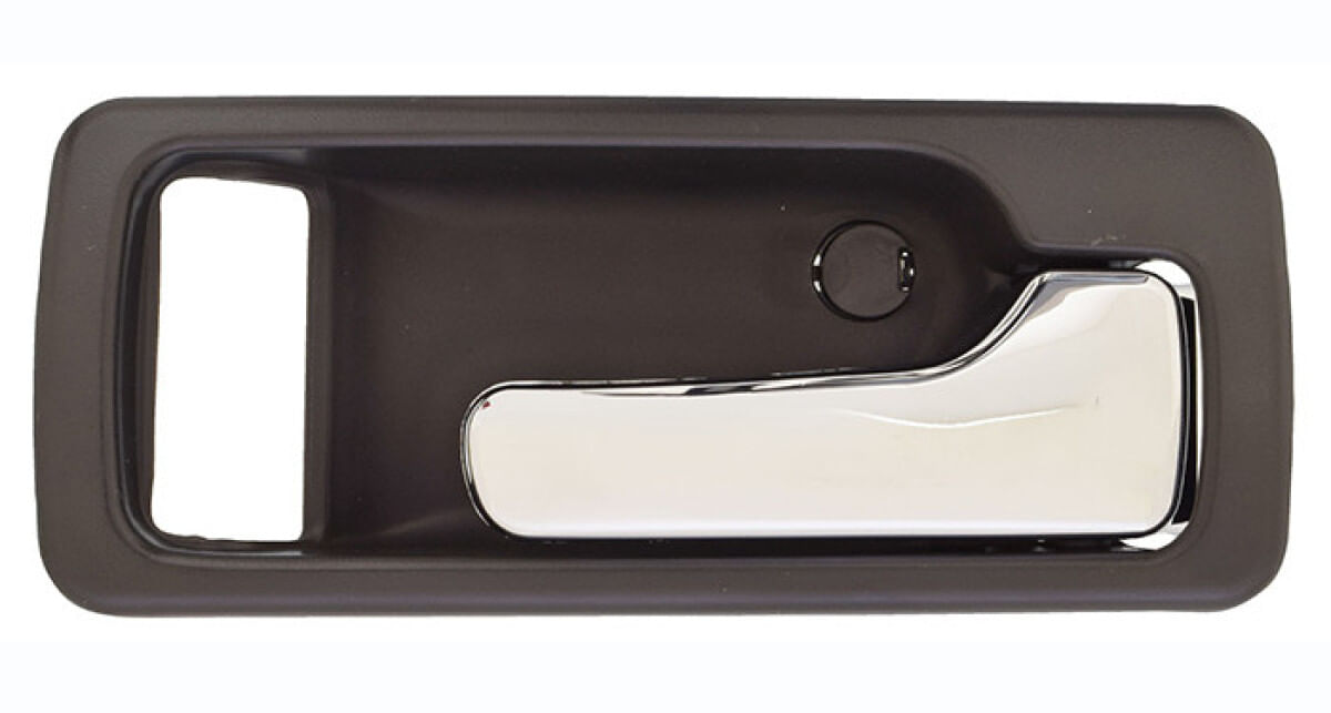 Manija Puerta Interior Delantera Gris Obscuro/Cromado Con Hoyo Para Seguro Lado Pasajero