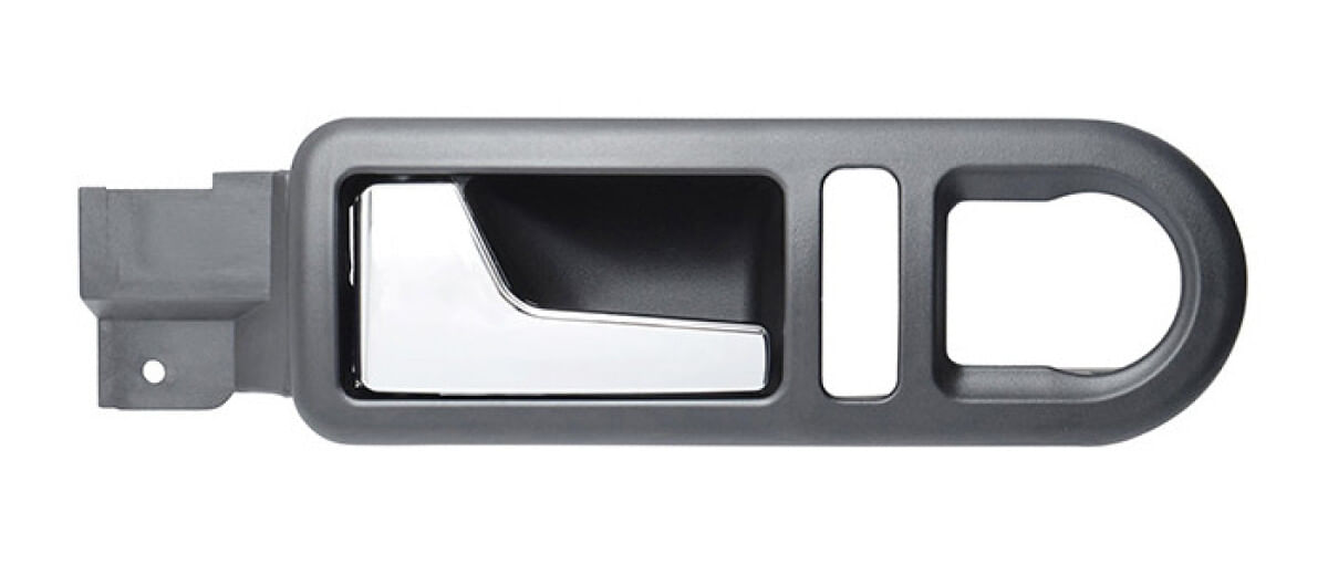 Manija Puerta Interior Delantera Negro/Cromado Con Hoyo Para Seguro Y Control Espejo Lado Conductor