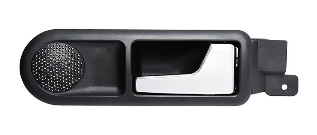 Manija Puerta Interior Trasera Cromado/Negro Sin Hoyo Para Cristal Lado Pasajero