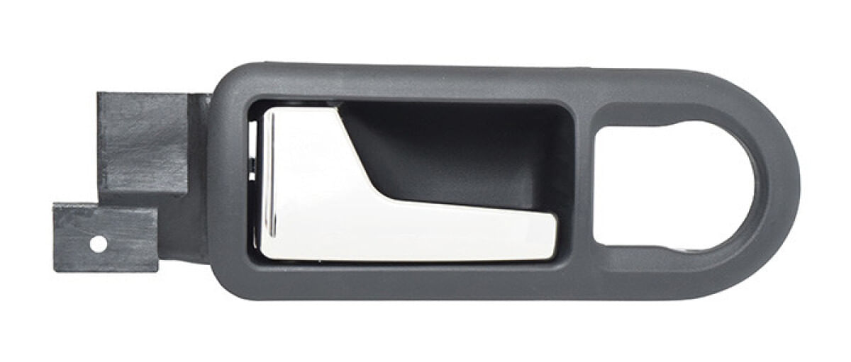 Manija Puerta Interior Delantera Negro/Cromado Con Hoyo Para Control Espejo Lado Conductor